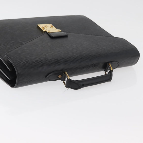 LOUIS VUITTON Epi Serviette Conseiller Business Bag Black M54422 LV Auth ep14499
