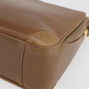 GUCCI Shoulder Bag Leather Brown Gold Auth ep14502-13