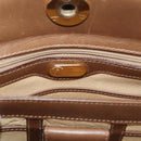 GUCCI Shoulder Bag Leather Brown Gold Auth ep14502-17