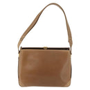 GUCCI Shoulder Bag Leather Brown Gold Auth ep14502-2
