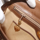 GUCCI Shoulder Bag Leather Brown Gold Auth ep14502-23