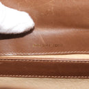 GUCCI Shoulder Bag Leather Brown Gold Auth ep14502-25