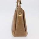 GUCCI Shoulder Bag Leather Brown Gold Auth ep14502-4
