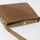 GUCCI Shoulder Bag Leather Brown Gold Auth ep14502-6