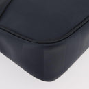 FENDI Pecan Canvas Shoulder Bag PVC Navy Gold Auth ep14503-10