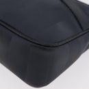 FENDI Pecan Canvas Shoulder Bag PVC Navy Gold Auth ep14503-11