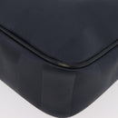 FENDI Pecan Canvas Shoulder Bag PVC Navy Gold Auth ep14503-13