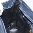 FENDI Pecan Canvas Shoulder Bag PVC Navy Gold Auth ep14503-19