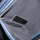 FENDI Pecan Canvas Shoulder Bag PVC Navy Gold Auth ep14503-22