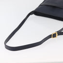 FENDI Pecan Canvas Shoulder Bag PVC Navy Gold Auth ep14503-7