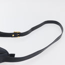 FENDI Pecan Canvas Shoulder Bag PVC Navy Gold Auth ep14503-8