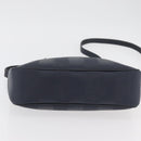 FENDI Pecan Canvas Shoulder Bag PVC Navy Gold Auth ep14503-9