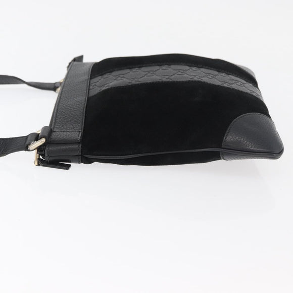 GUCCI GG Canvas Guccissima Bag Leather Suede Outlet Black 272396 Auth ep14504A
