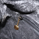 GUCCI Bamboo Shoulder Bag Suede 2way Black Gold 001 1014 1638 Auth ep14505-20
