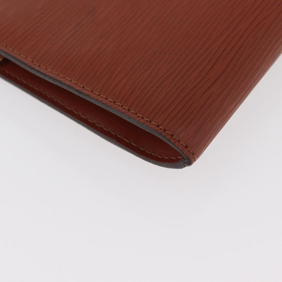 LOUIS VUITTON Epi Pochette Accessoires Beutel Braun M52953 LV Auth ep14506