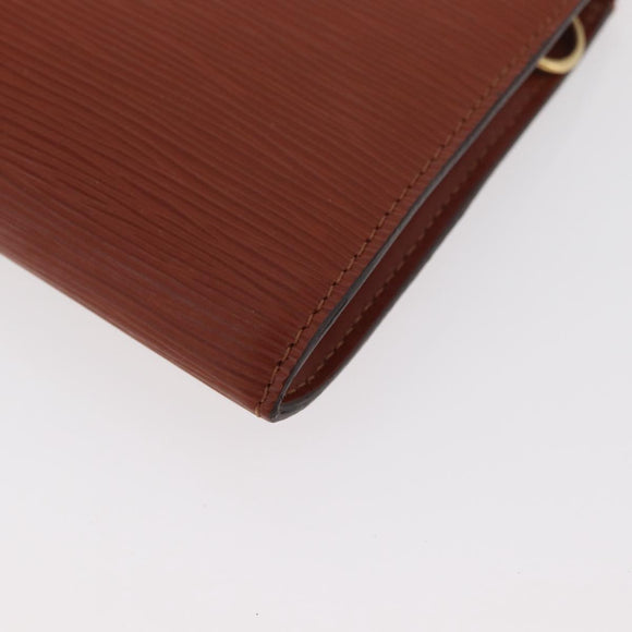 LOUIS VUITTON Epi Pochette Accessoires Beutel Braun M52953 LV Auth ep14506