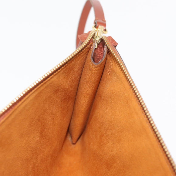 LOUIS VUITTON Epi Pochette Accessoires Beutel Braun M52953 LV Auth ep14506