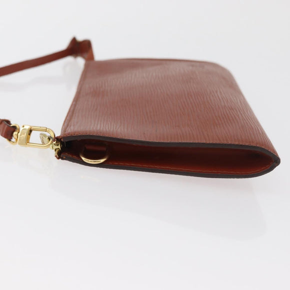 LOUIS VUITTON Epi Pochette Accessoires Beutel Braun M52953 LV Auth ep14506