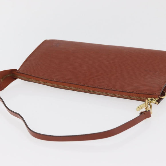 LOUIS VUITTON Epi Pochette Accessoires Beutel Braun M52953 LV Auth ep14506