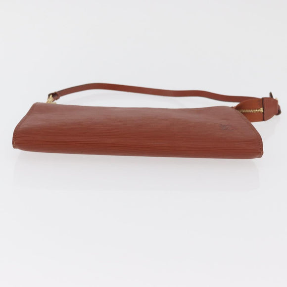 LOUIS VUITTON Epi Pochette Accessoires Beutel Braun M52953 LV Auth ep14506