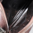 FENDI Zucca Canvas Shoulder Bag Brown Black Auth ep14508-17