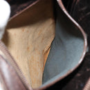 FENDI Zucca Canvas Shoulder Bag Brown Black Auth ep14508-21