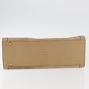 GUCCI Bamboo Hand Bag Suede Beige Gold 002.0260 Auth ep14510-10