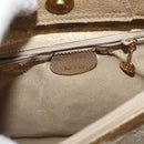 GUCCI Bamboo Hand Bag Suede Beige Gold 002.0260 Auth ep14510-15