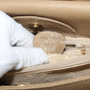 GUCCI Bamboo Hand Bag Suede Beige Gold 002.0260 Auth ep14510-24