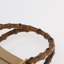 GUCCI Bamboo Hand Bag Suede Beige Gold 002.0260 Auth ep14510-9