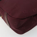 Christian Dior Shoulder Bag Nylon Bordeaux Gold Auth ep14511-14