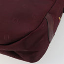 Christian Dior Shoulder Bag Nylon Bordeaux Gold Auth ep14511-15