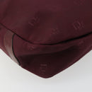 Christian Dior Shoulder Bag Nylon Bordeaux Gold Auth ep14511-16