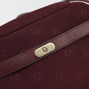 Christian Dior Shoulder Bag Nylon Bordeaux Gold Auth ep14511-17