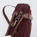 Christian Dior Shoulder Bag Nylon Bordeaux Gold Auth ep14511-10