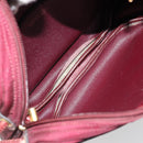 Christian Dior Shoulder Bag Nylon Bordeaux Gold Auth ep14511-12