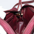 Christian Dior Shoulder Bag Nylon Bordeaux Gold Auth ep14511-18