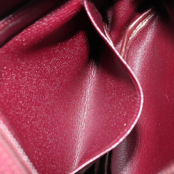 Christian Dior Shoulder Bag Nylon Bordeaux Gold Auth ep14511