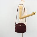 Christian Dior Shoulder Bag Nylon Bordeaux Gold Auth ep14511-21