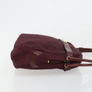 Christian Dior Shoulder Bag Nylon Bordeaux Gold Auth ep14511-3