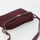 Christian Dior Shoulder Bag Nylon Bordeaux Gold Auth ep14511-6