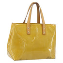 LOUIS VUITTON Monogram Vernis Reade PM Hand Bag Beige M91144 LV Auth ep14512-1