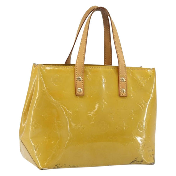 LOUIS VUITTON Monogram Vernis Reade PM Hand Bag Beige M91144 LV Auth ep14512