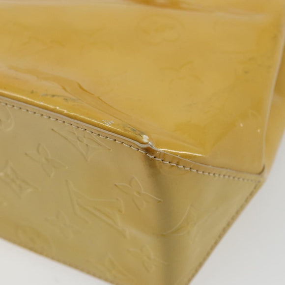 LOUIS VUITTON Monogram Vernis Reade PM Hand Bag Beige M91144 LV Auth ep14512