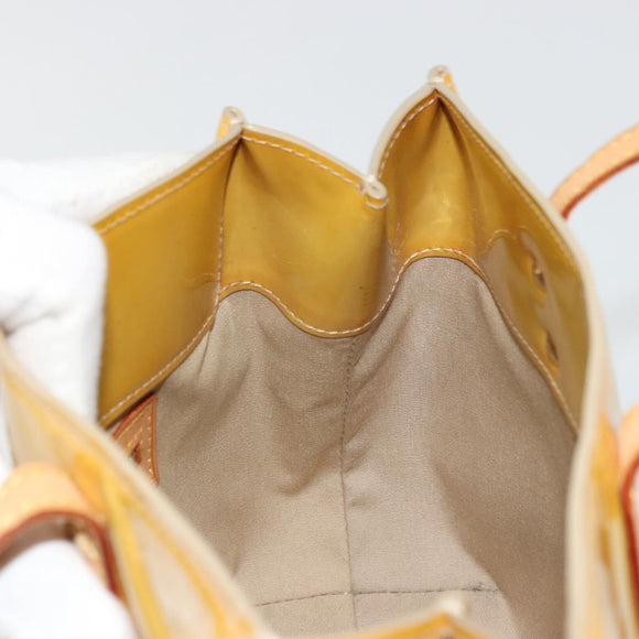 LOUIS VUITTON Monogram Vernis Reade PM Hand Bag Beige M91144 LV Auth ep14512