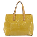 LOUIS VUITTON Monogram Vernis Reade PM Hand Bag Beige M91144 LV Auth ep14512-2