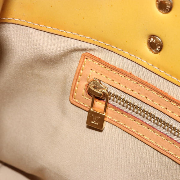 LOUIS VUITTON Monogram Vernis Reade PM Hand Bag Beige M91144 LV Auth ep14512