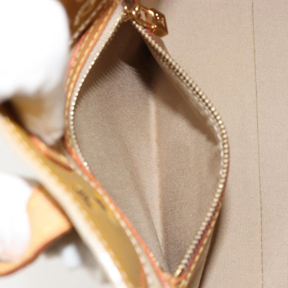 LOUIS VUITTON Monogram Vernis Reade PM Hand Bag Beige M91144 LV Auth ep14512