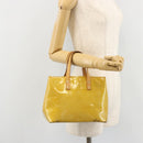 LOUIS VUITTON Monogram Vernis Reade PM Hand Bag Beige M91144 LV Auth ep14512-22