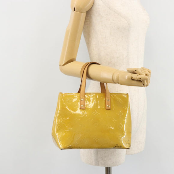 LOUIS VUITTON Monogram Vernis Reade PM Hand Bag Beige M91144 LV Auth ep14512